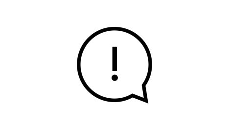 simple speech balloon and reaction words appearance animation (white and chroma key background)