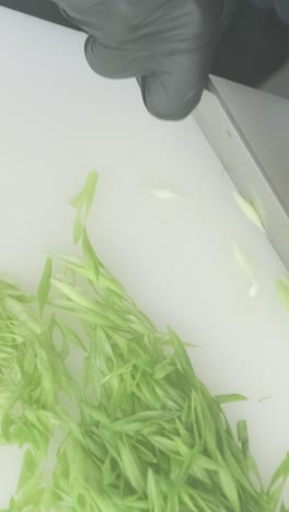 초록 양파를 잘라