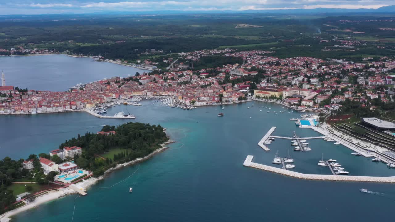 Rovinj Town Croatia Aerial View