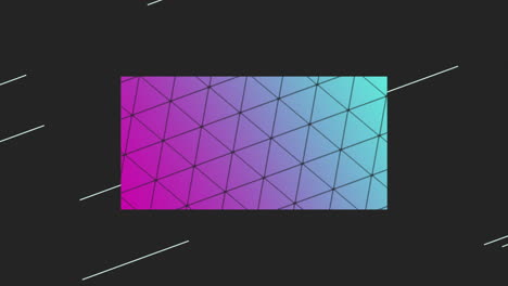 Purple triangles pattern with lines on black gradient