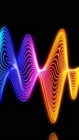 abstract neon sound waves visualizer