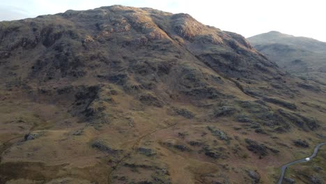 Rugged-mountains-as-the-sun-beams-down-during-sunrise