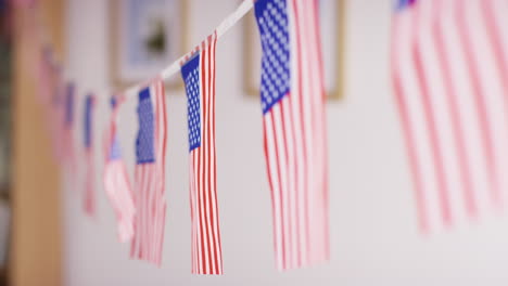 close up of american stars and stripes flag bunting for party celebrating 4th july independence day 1