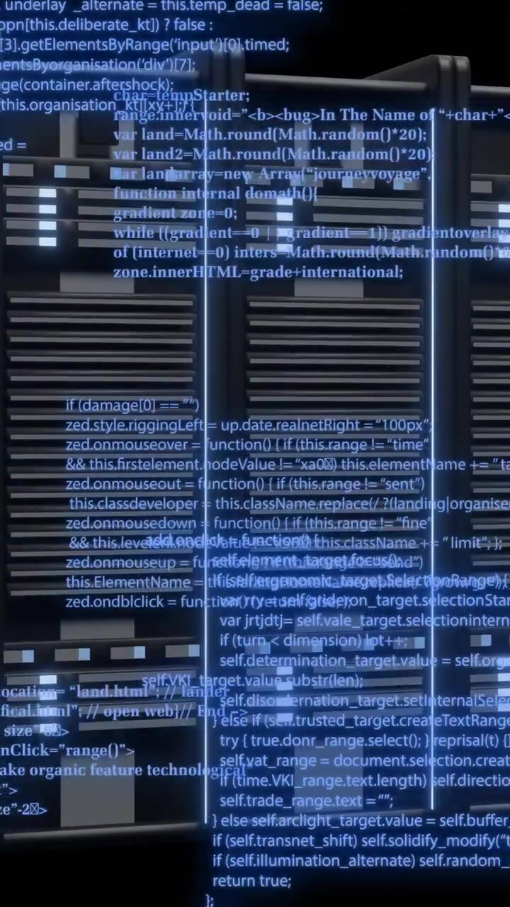 Animation of digital data processing over computer servers