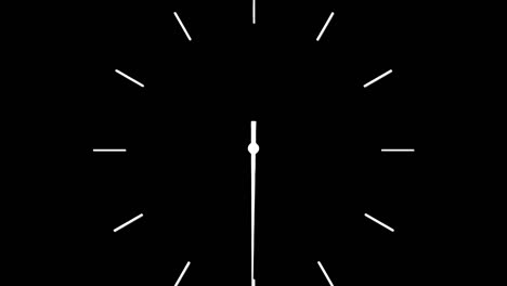 4k clock spinning, watch animation on black screen