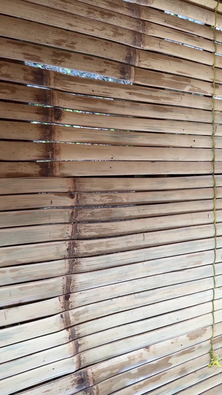 Close-up of a Natural Bamboo Blind Texture