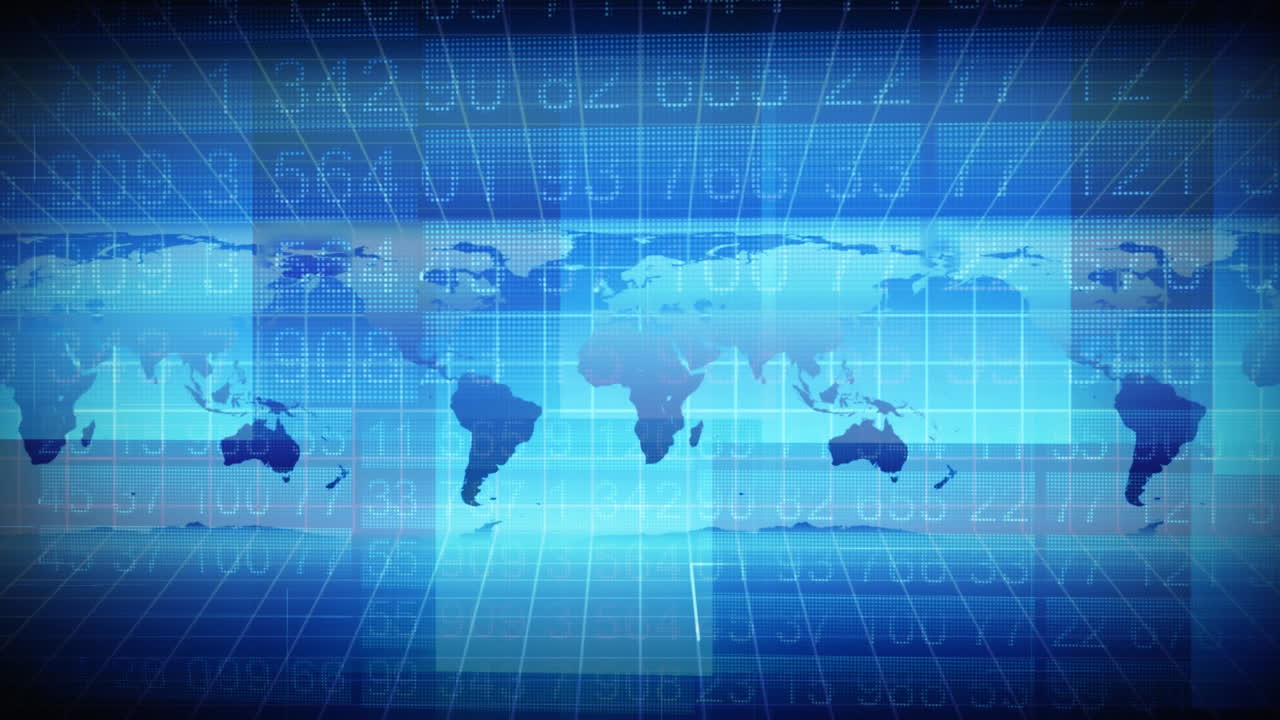 세계 지도의 디지털 복합