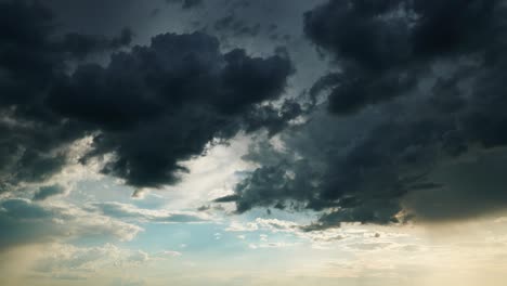 beautiful dark dramatic sky with stormy clouds time lapse before the rain