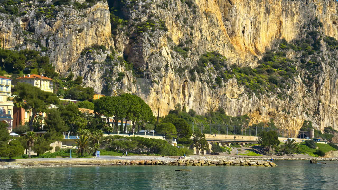 View of Beach Petite Afrique, in Beaulieu-sur-Mer, France