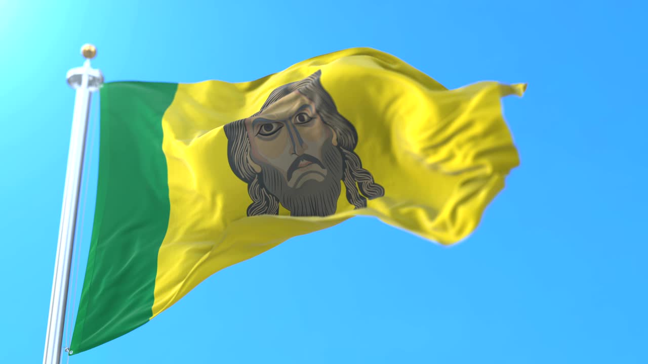 Flag of the russian federal subject of Penza Oblast, Russia. Loop