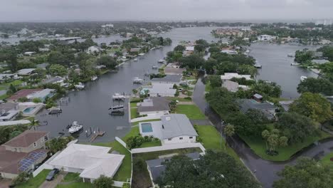 4k drone video of sorm surge flooding from hurricane idalia in st