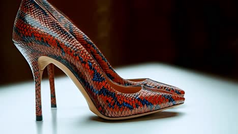elegant snakeskin patterned high heels