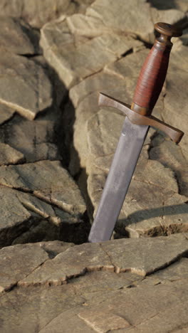 a sword stuck in a rock