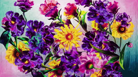 vibrant abstract floral arrangement
