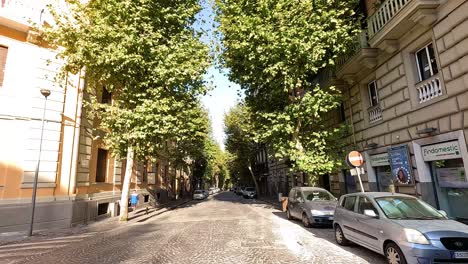 a serene street scene in naples, italy