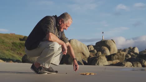 senior man at the beach