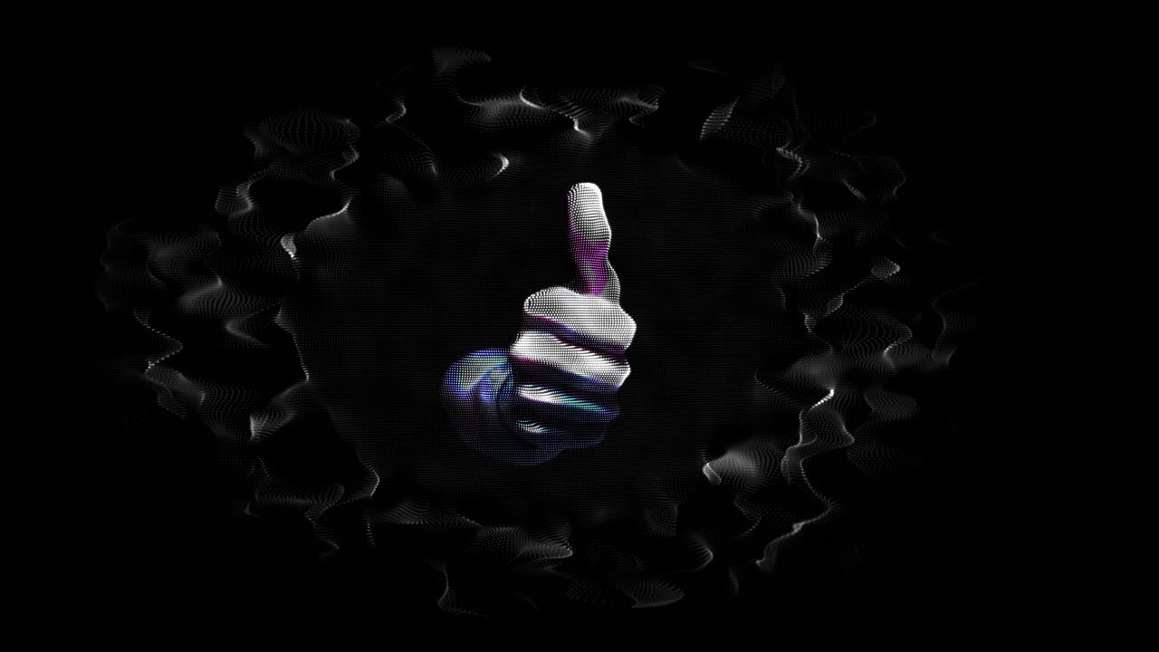 las partículas de animación, fondo negro