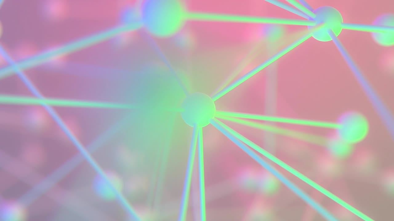 Circle ball pastel color with a rotating network.
