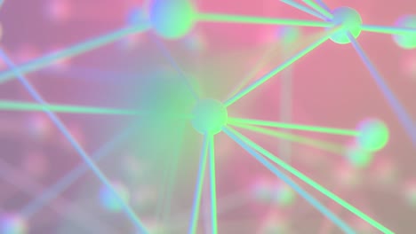 circle ball pastel color with a rotating network.