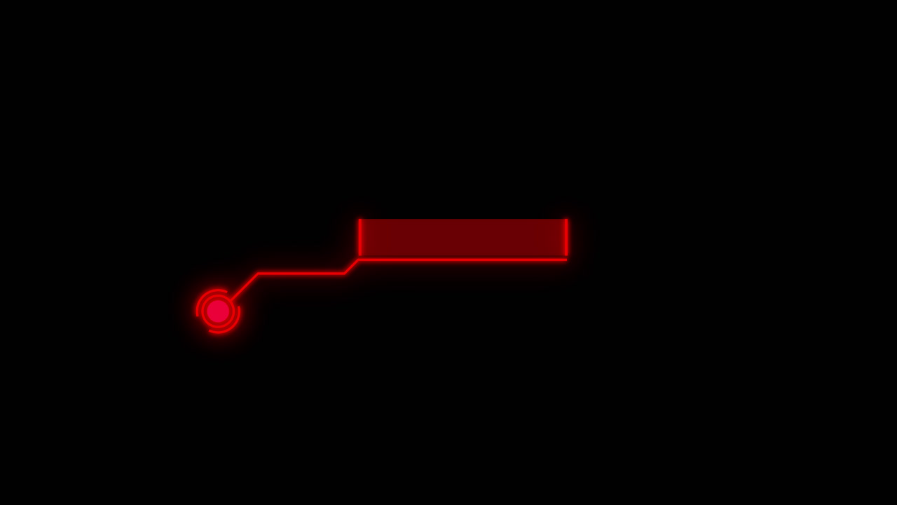 Red Futuristic HUD Callout Element on Black Background