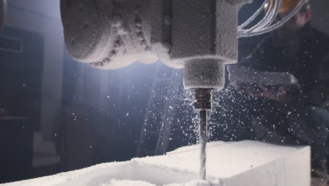 cnc foam cutting machine in action