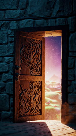 mystical doorway to a magical landscape