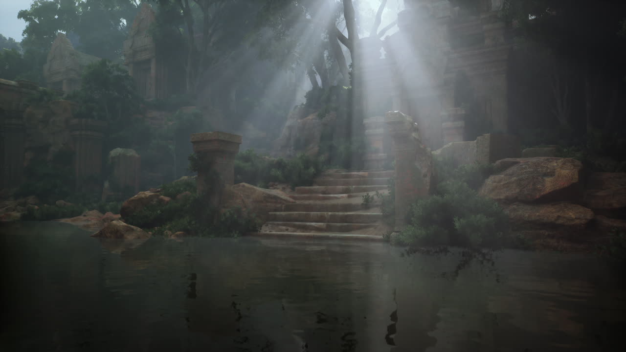 정글 속의 신비로운 고대 유적