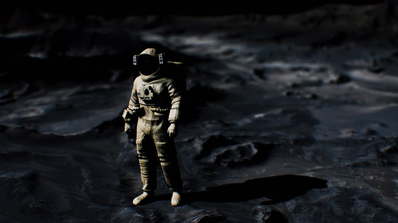 Astronaut on lunar landing mission. Elements of this image furnished by NASA