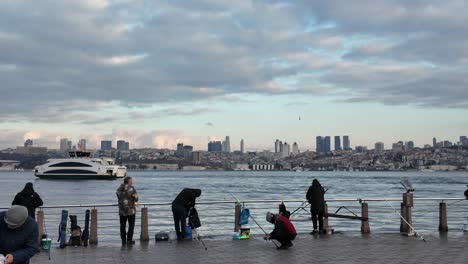 fishing in istanbul harbour