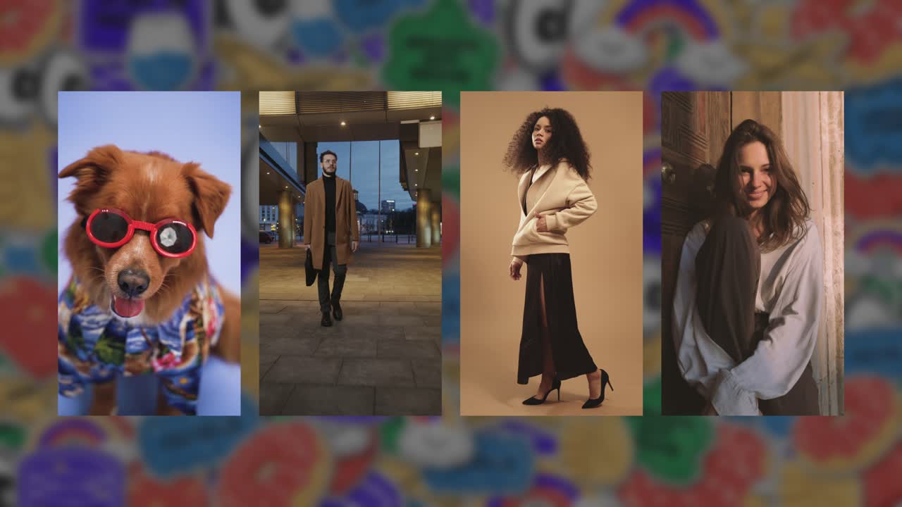 Cartoon Stickers Transitions