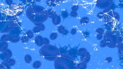 animation of covid 19 cells over network of connections