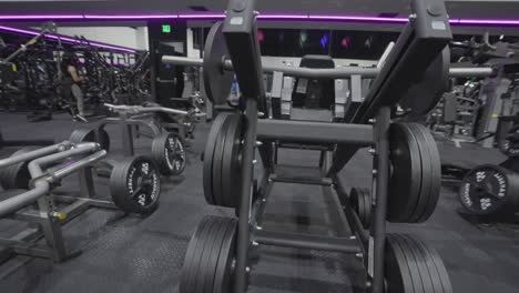 modern gym with weightlifting equipment
