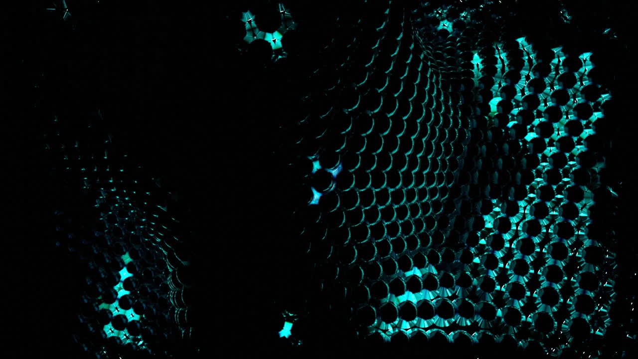 Abstract Glowing Teal Circles Pattern