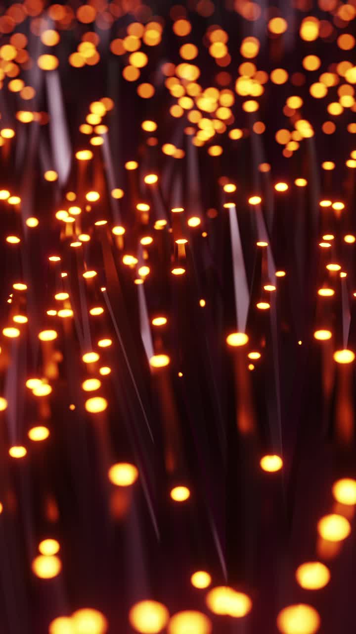 leds naranja que se mueven en ondas. video en bucle vertical