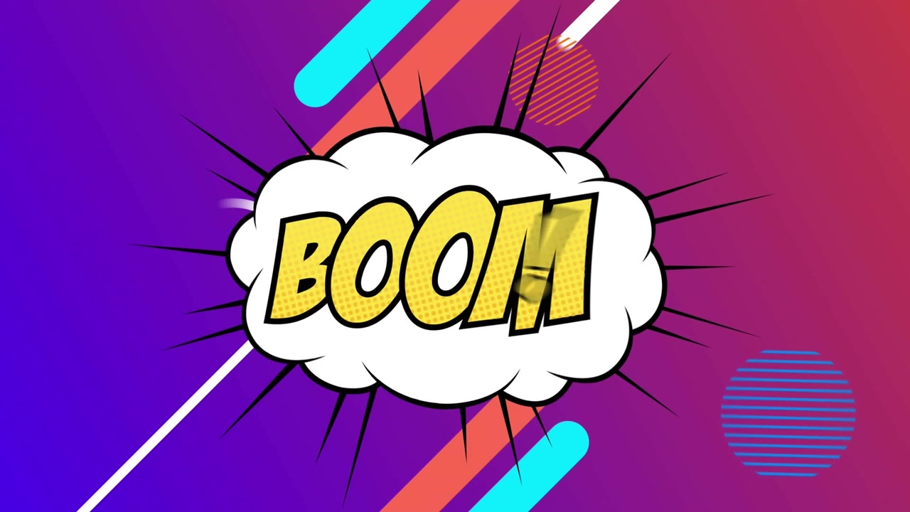 Dynamic Comic Book Style Text Animation with POW and BOOM