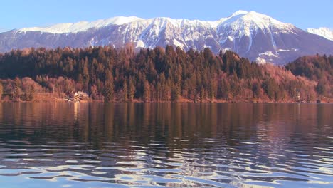 Die-Schönen-Ufer-Des-See-Bled-Slowenien-ähneln-Colorado