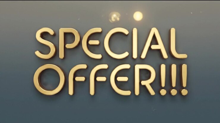Special Offer Promotional Text Banner Animation With Vibrant 3D Typography
