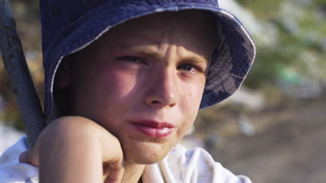 retrato en primer plano de un niño