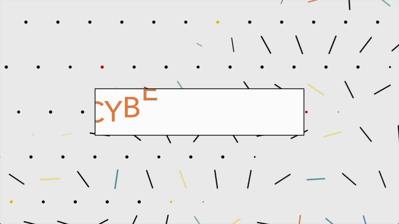 점과 선 모양이 있는 멤피스 패턴의 사이버 월요일