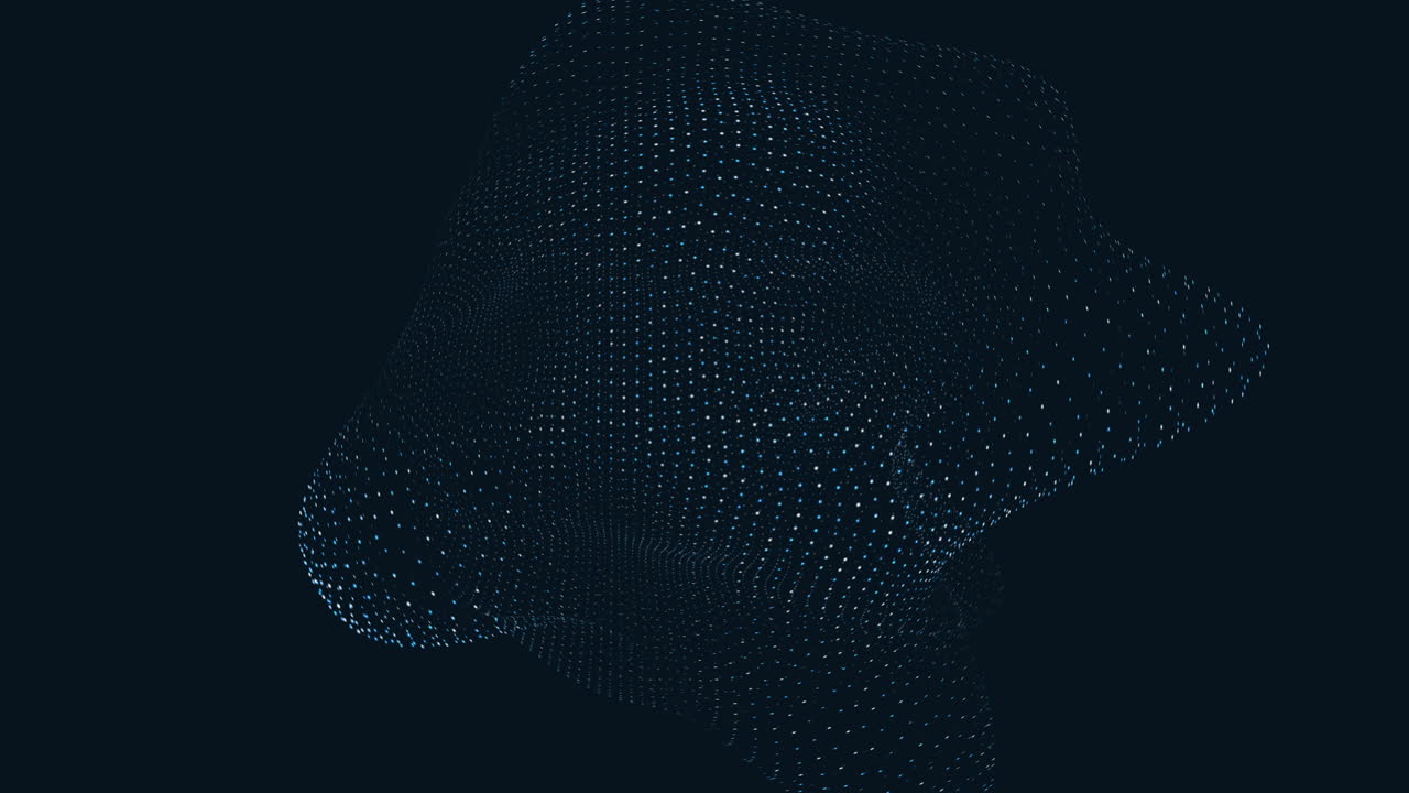 A modern 3D rendering of pattern, composed of dots and lines, creates a contemporary, abstract depiction while emphasizing the feminine form with detailed contours and depth