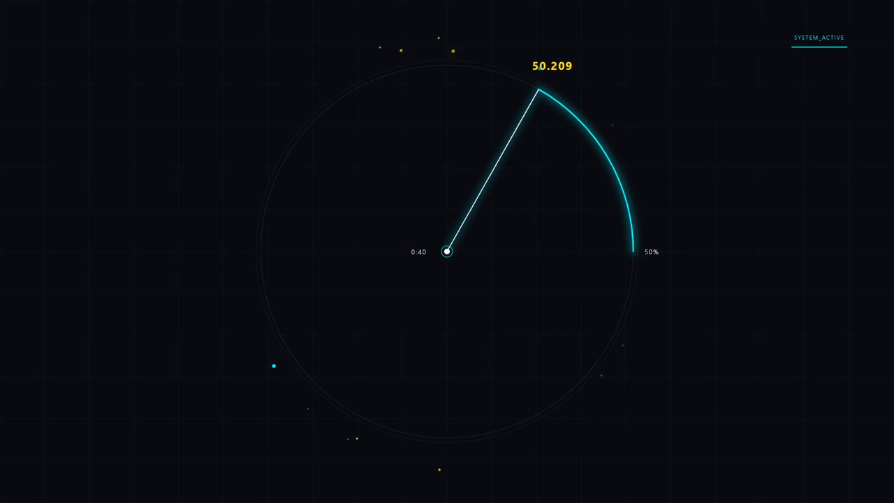 Digital Circular Progress Loading Interface with Numerical Data