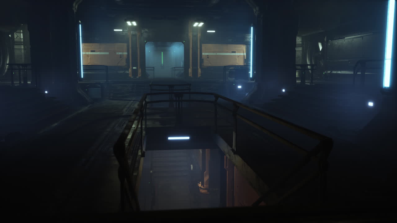 corredor subterráneo de ciencia ficción