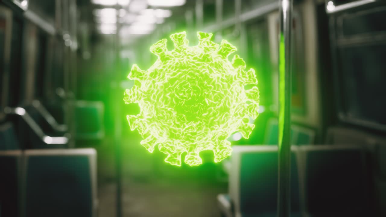 지하철 차량에서 코로나바이러스 코로나19 전염병