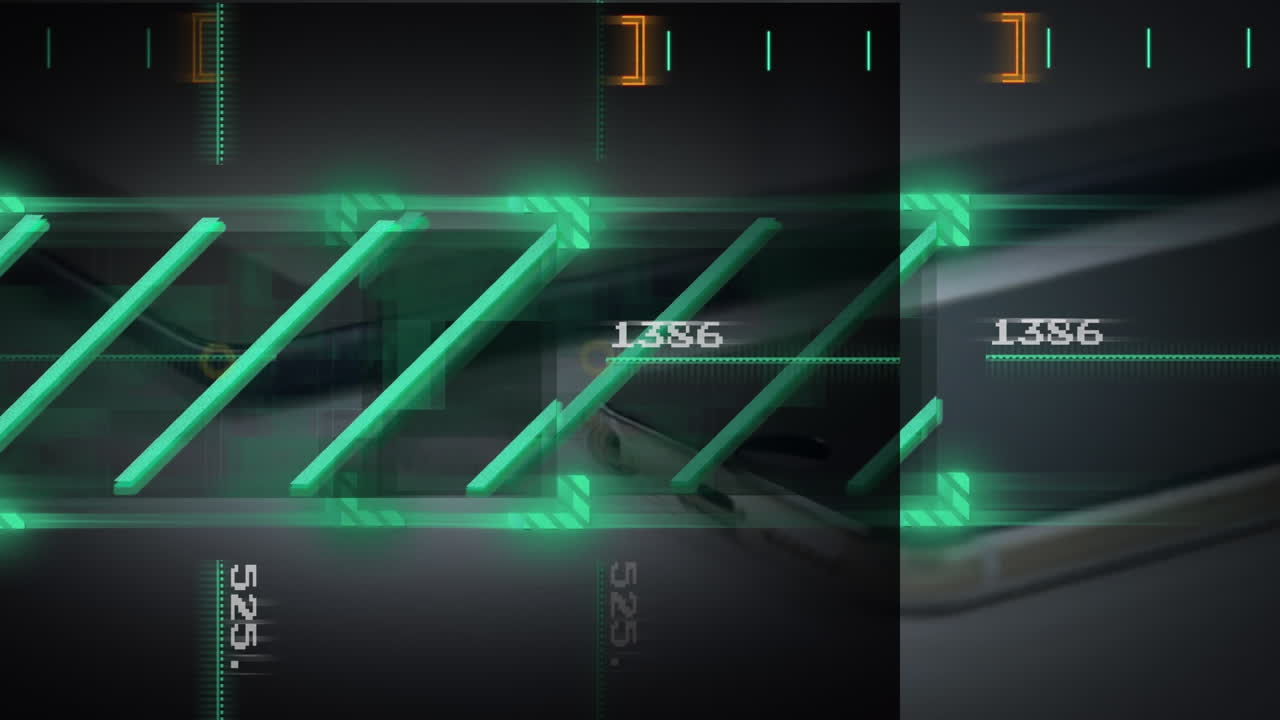 스마트폰과 태블릿을 통해 데이터 처리의 애니메이션