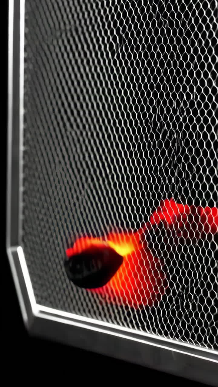 Burning Flame on Metal Grill