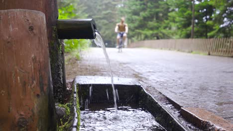 flowing spring water found in nature.