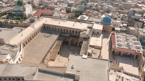 aerial view of view old city of acre, acre, israel.