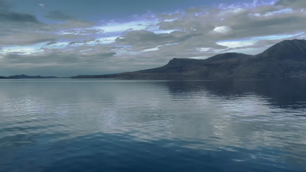 스코틀랜드 루이스 섬으로 가는 페리의 잔잔한 바다