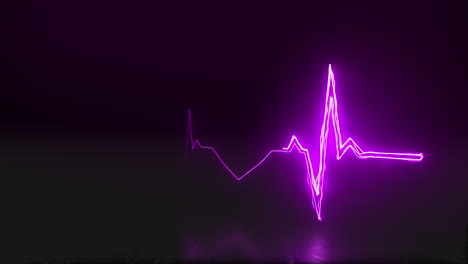 purple digital cgi heart beat against black