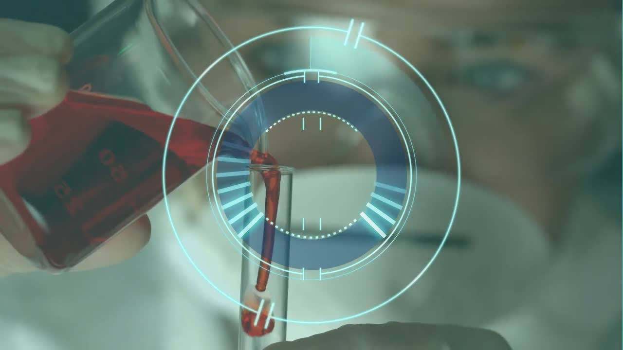 백인 여성 과학자 에 대한 스 ⁇  스캐닝 의 애니메이션